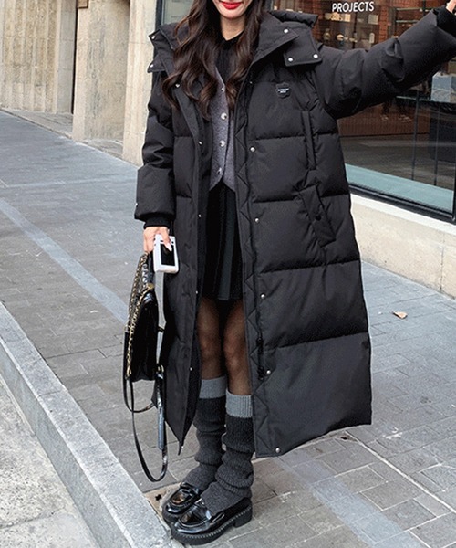 c.u.l ダウンコート ダウンジャケット 中綿 フード付き ロング ダウン