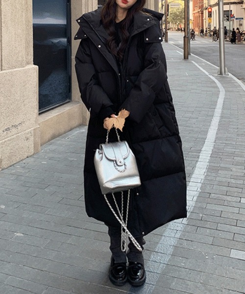 c.u.l ダウンコート ダウンジャケット 中綿 フード付き ロング ダウン