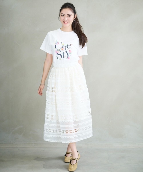 Chesty（チェスティ） tシャツ 「ZOZO限定」フラワーロゴTシャツ