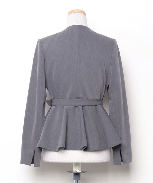 「RUIRUE BOUTIQUE」 ノーカラージャケット S グレー レディース