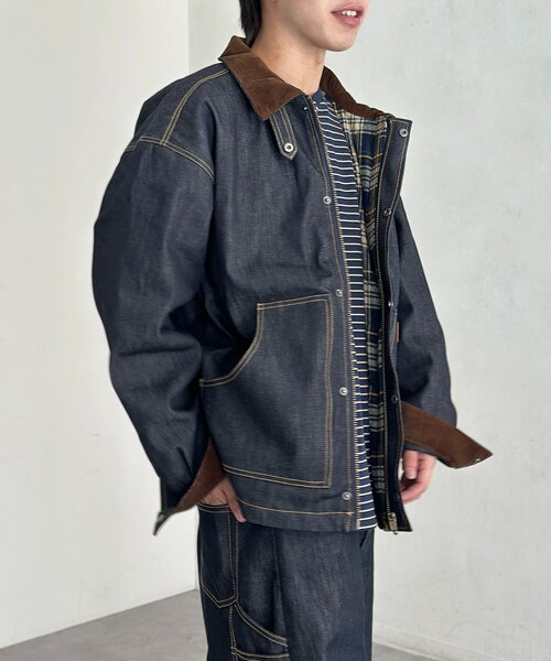 CPCM（シーピーシーエム） ブルゾン アウター 襟コーデュロイワーク