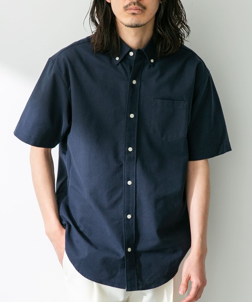 「URBAN RESEARCH Sonny Label」 半袖シャツ LARGE ネイビー メンズ_画像2