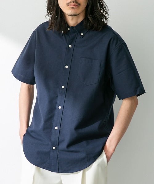 「URBAN RESEARCH Sonny Label」 半袖シャツ LARGE ネイビー メンズ_画像3
