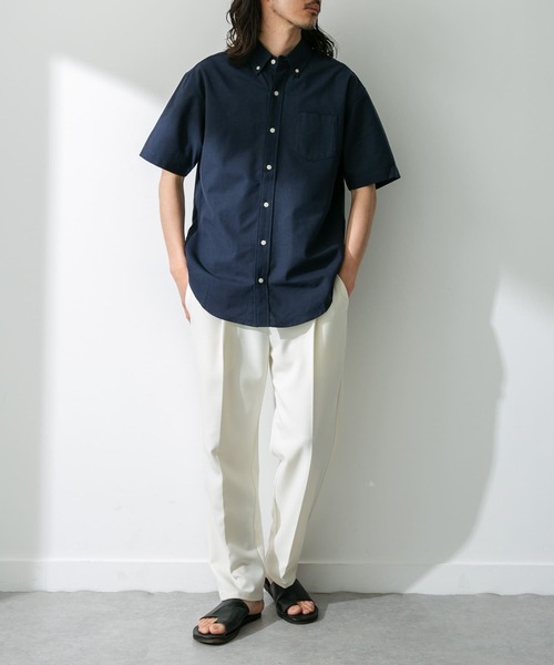 「URBAN RESEARCH Sonny Label」 半袖シャツ LARGE ネイビー メンズ_画像5