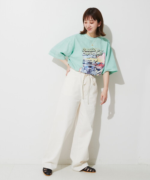 「B.C STOCK」 半袖Tシャツ MEDIUM グリーン系その他 メンズ_画像3