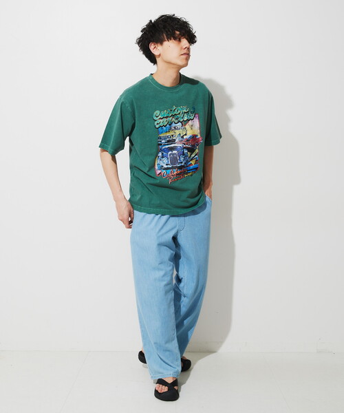 「B.C STOCK」 半袖Tシャツ MEDIUM グリーン系その他 メンズ_画像5