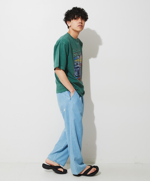 「B.C STOCK」 半袖Tシャツ MEDIUM グリーン系その他 メンズ_画像6