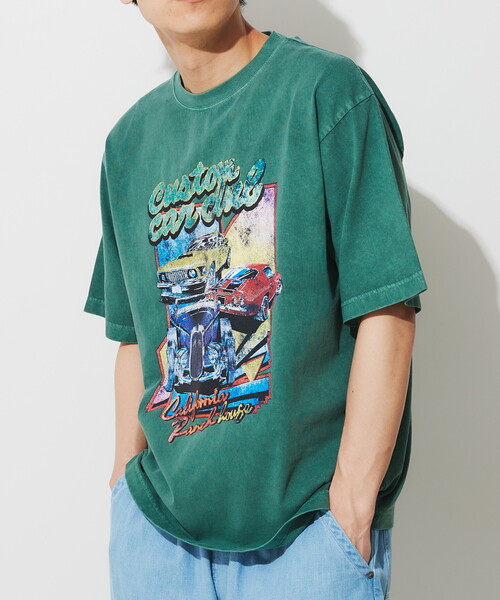 「B.C STOCK」 半袖Tシャツ MEDIUM グリーン系その他 メンズ_画像9