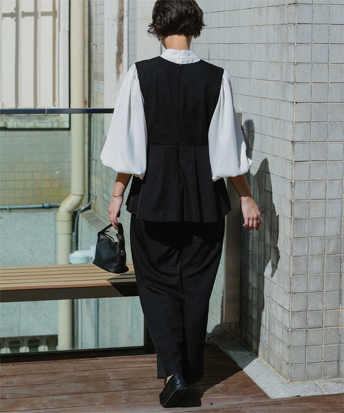 titivate（ティティベイト） オールインワン Vネックペプラム