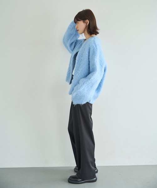 meilmada カーディガン シャギーニットカーディガン レディース