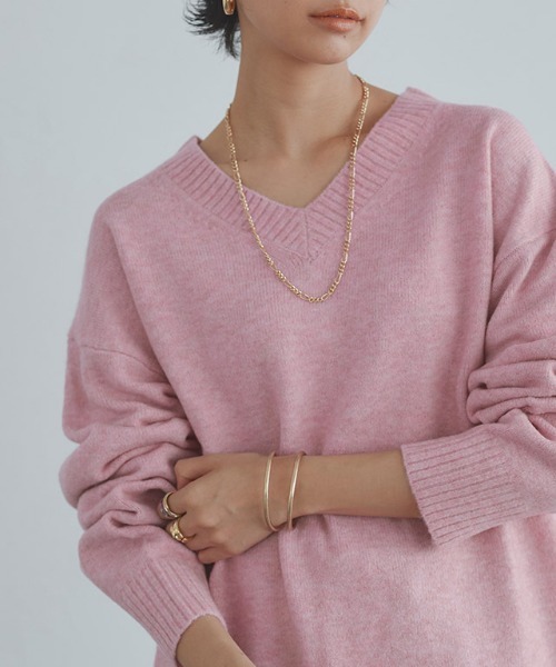 ニット セーター Vネックウールミックスニット レディース | RASW | 15