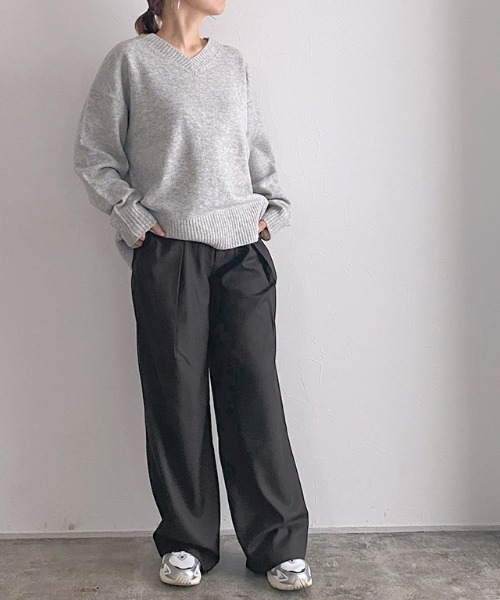 ニット セーター Vネックウールミックスニット レディース | RASW | 10