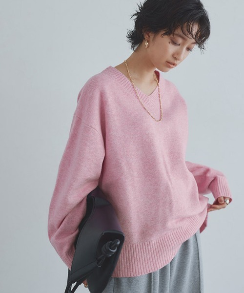 ニット セーター Vネックウールミックスニット レディース | RASW | 12