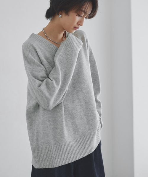 ニット セーター Vネックウールミックスニット レディース | RASW | 03