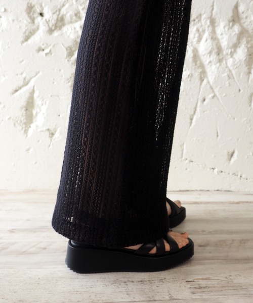 「cava cava」 フラットサンダル 23.0cm ブラック レディース_画像8