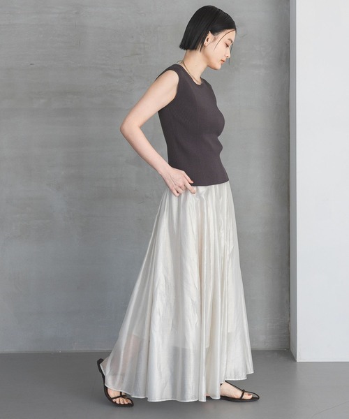 A part by（アパートバイ） ノースリーブニット FREE チャコールグレー