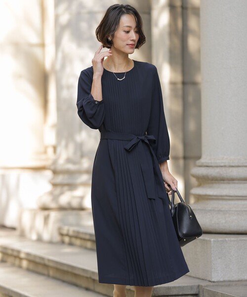 ワンピース J J.PRESS（J.プレス） ワンピース ノルディス2wayジョーゼット フロント