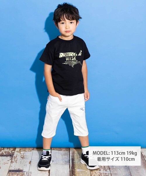 「WASK」 「KIDS」デニムハーフパンツ 140cm ホワイト キッズ_画像2
