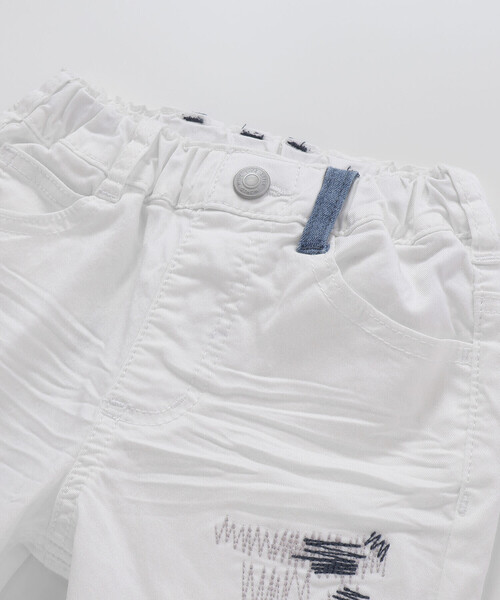「WASK」 「KIDS」デニムハーフパンツ 140cm ホワイト キッズ_画像7