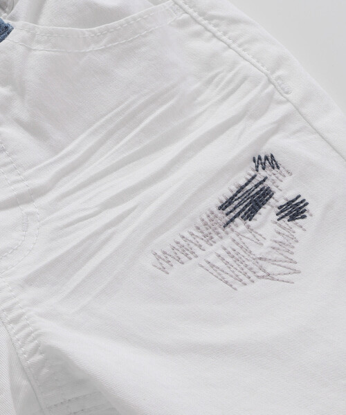 「WASK」 「KIDS」デニムハーフパンツ 140cm ホワイト キッズ_画像9