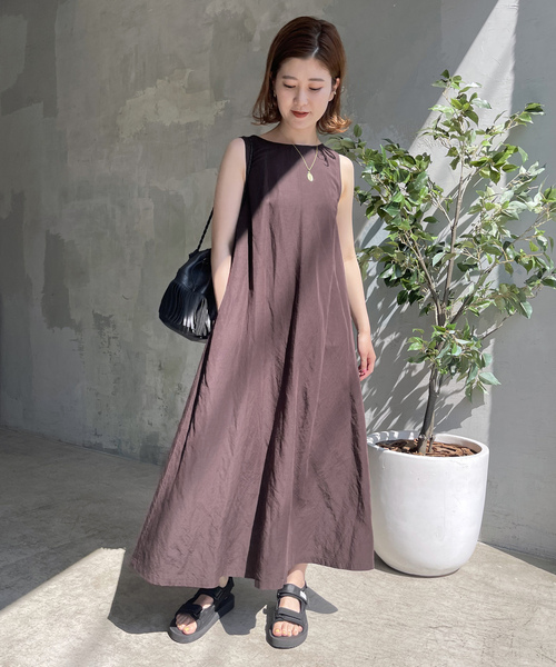 「Spick & Span」 ノースリーブワンピース 38 ブルー レディース_画像4