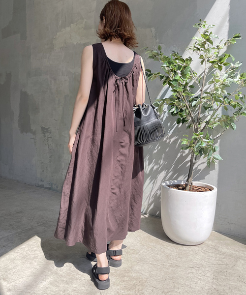 「Spick & Span」 ノースリーブワンピース 38 ブルー レディース_画像5