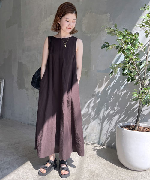 「Spick & Span」 ノースリーブワンピース 38 ブルー レディース_画像7