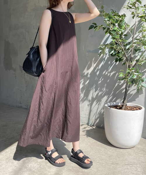 「Spick & Span」 ノースリーブワンピース 38 ブルー レディース_画像10