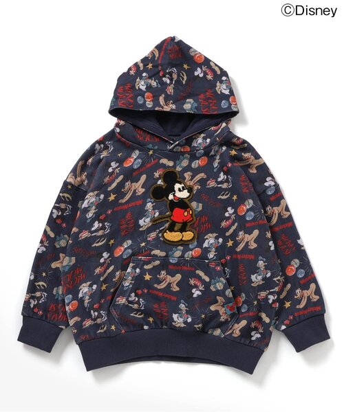 Disney（ディズニー） パーカー ディズニーキャラクター/総柄フーディ