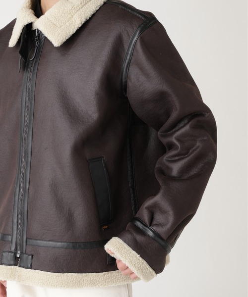 ALPHA アルファインダストリーズ M エコ ムートンジャケット ミリタリー ALPHA アルファインダストリーズ M エコ ムートンジャケット