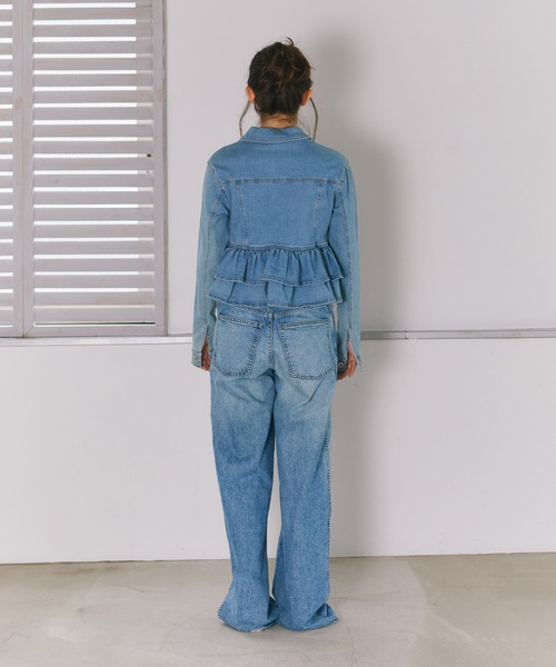 ジャケット・アウター mieya mieya frill denim JK indigo mieya mieya デニムジャケット gジャン 「mieya mieya」mieya frill