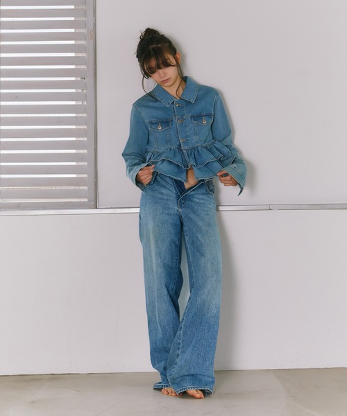 mieya mieya デニムジャケット gジャン 「mieya mieya」mieya frill