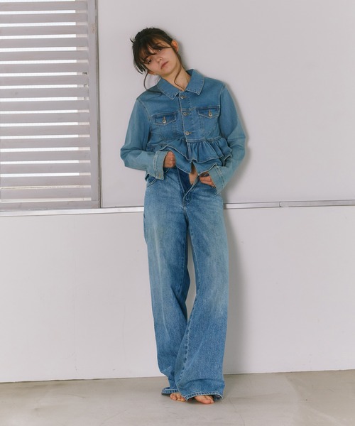 mieya mieya デニムジャケット gジャン 「mieya mieya」mieya frill