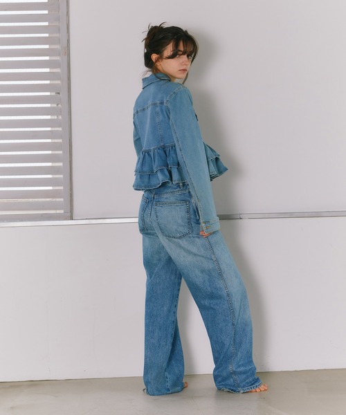 mieya mieya デニムジャケット gジャン 「mieya mieya」mieya frill