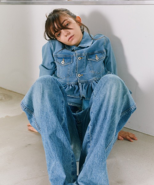 mieya mieya デニムジャケット gジャン 「mieya mieya」mieya frill