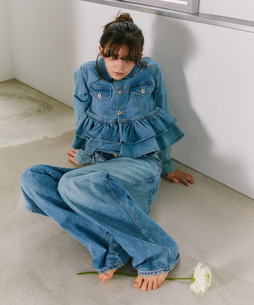 mieya mieya デニムジャケット gジャン 「mieya mieya」mieya frill