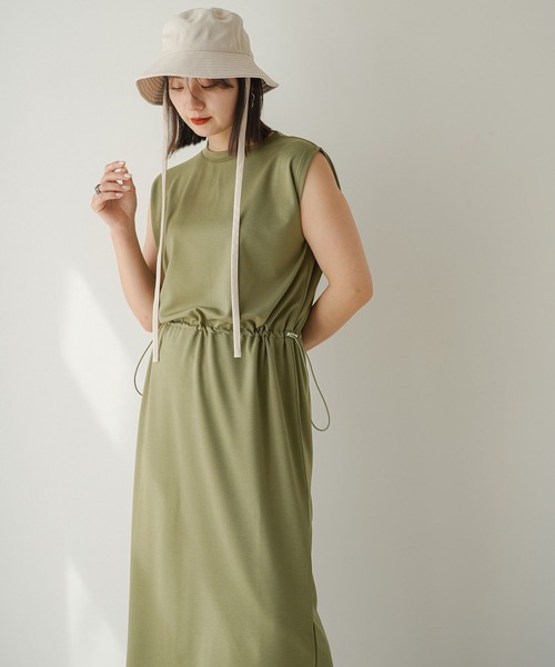 「rectangle」 ノースリーブワンピース FREE アイボリー レディース_画像3