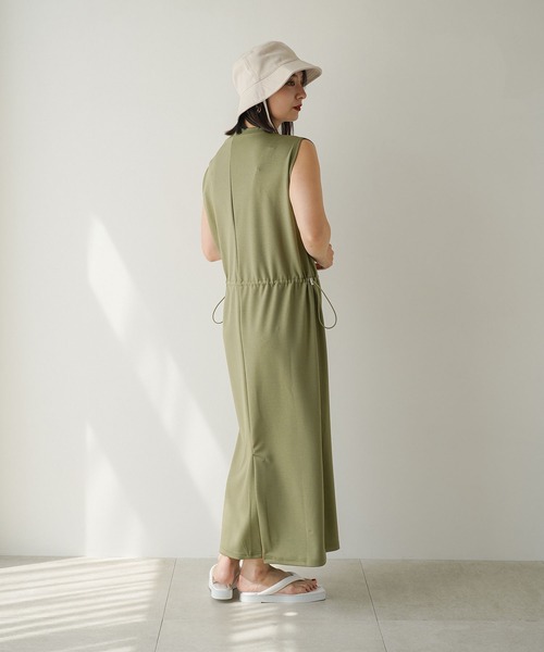 「rectangle」 ノースリーブワンピース FREE アイボリー レディース_画像4