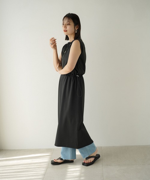 「rectangle」 ノースリーブワンピース FREE アイボリー レディース_画像5