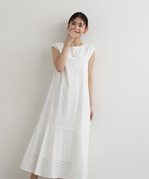 「NATURAL BEAUTY BASIC」 ノースリーブワンピース MEDIUM ブラック レディース_画像3