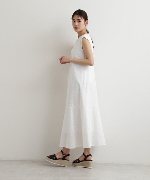 「NATURAL BEAUTY BASIC」 ノースリーブワンピース MEDIUM ブラック レディース_画像6