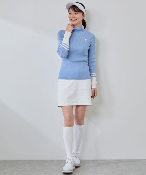 JUN&ROPE タートルネックとスカートのセット JUN＆ROPE タートルネックニット＆裏起毛スカート セットアップ ジュン