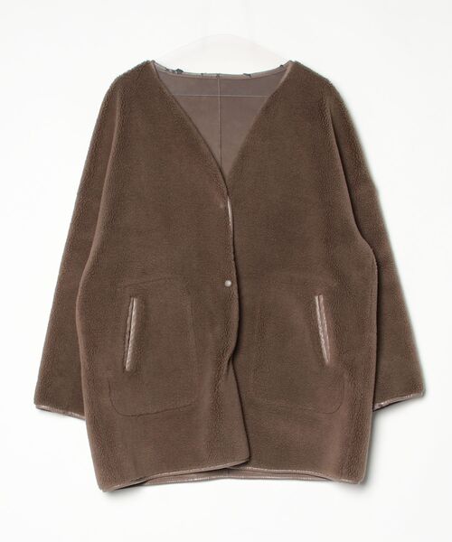 新品未使用タグ付き　ROUGE VIF ノーカラーコート Rouge vif（ルージュ ヴィフ） ノーカラーコート コート ノーカラー