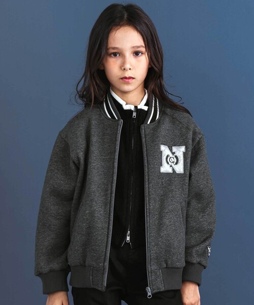 nexchic（ネクシック） スタジャン アウター ロゴバッチ裏シャギー