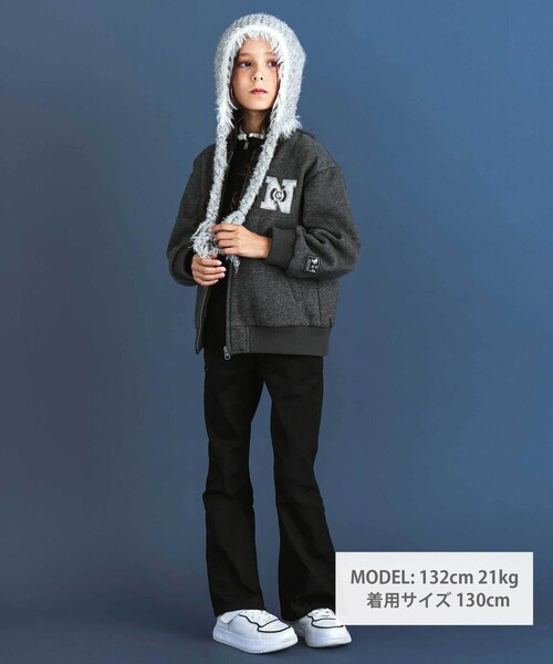 nexchic（ネクシック） スタジャン アウター ロゴバッチ裏シャギー