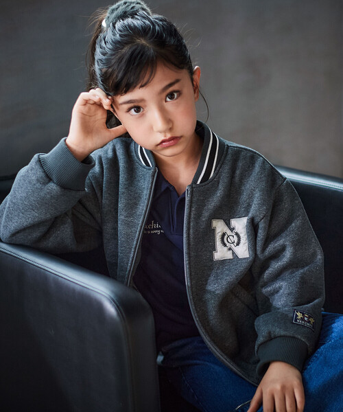 nexchic（ネクシック） スタジャン アウター ロゴバッチ裏シャギー