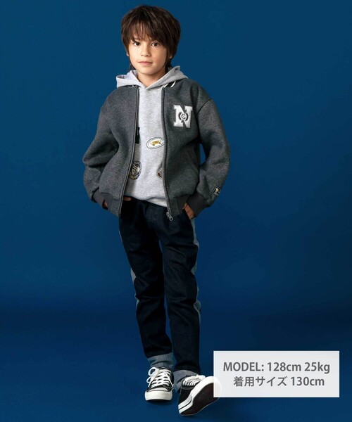 nexchic（ネクシック） スタジャン アウター ロゴバッチ裏シャギー