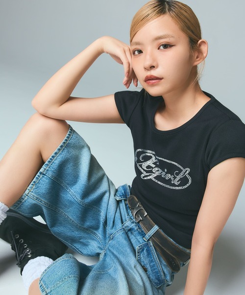 X-girl（エックスガール） ベルト XG EMBLEM CLASP FAUX LEATHER BELT
