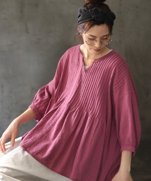 「soulberry」 長袖ブラウス 3L パープル レディース_画像6