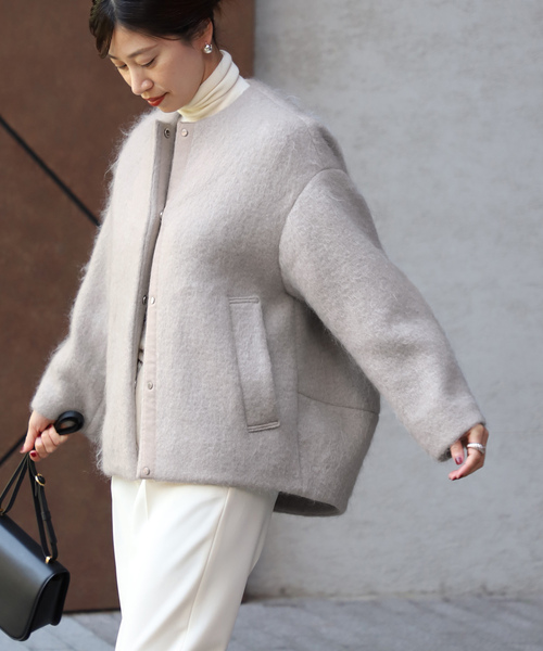 VERMEIL par iena（ヴェルメイユパーイエナ） ノーカラーコート 36